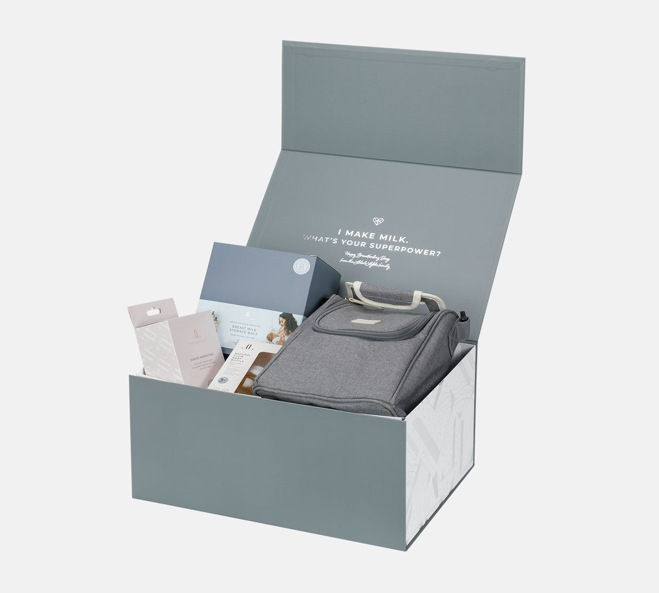 box with marketing materials and training materials