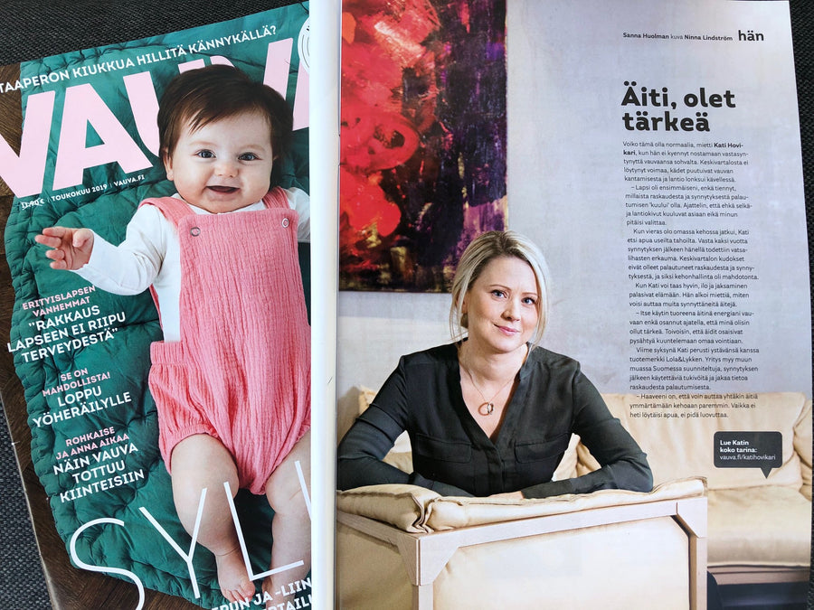 Co-founder Kati did an interview in Vauva-magazine about the importance of mothers