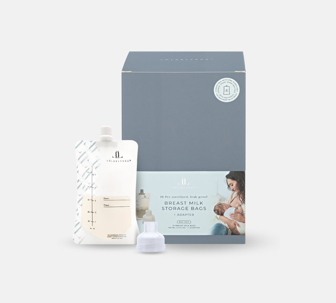 Breast Milk Storage Bags With Adapter for Leak-Free Pumping